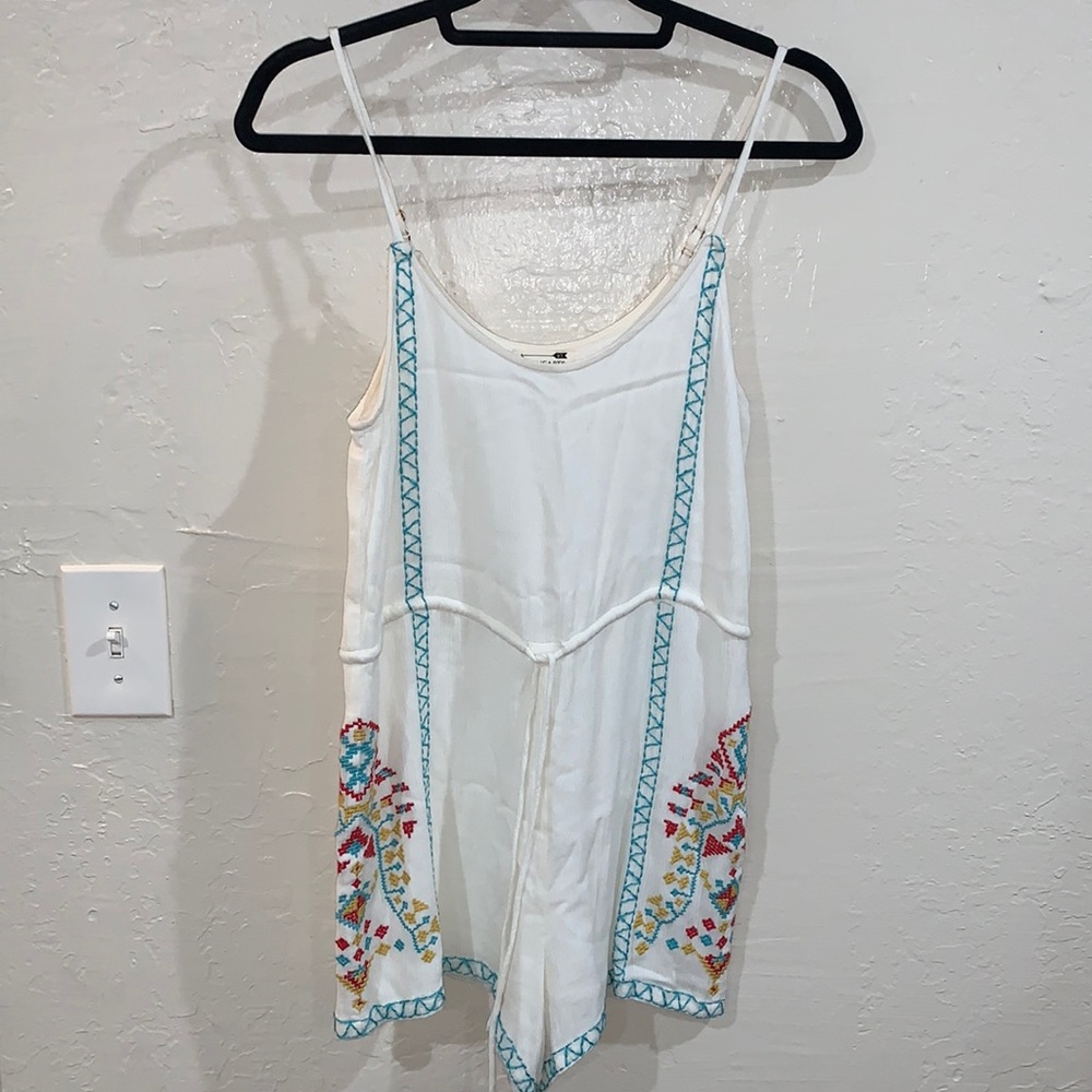 LA Hearts embroidered romper